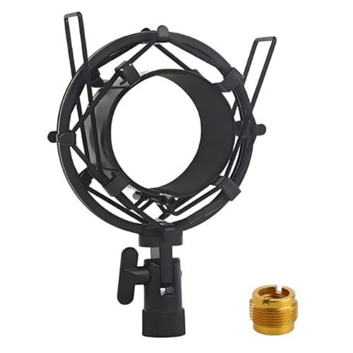 58-63mm Microphone Shock Mount Anti Vibration Mic Suspension Mount - color: Black, size: For 58mm-63mm Diameter