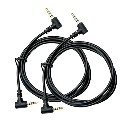 Seadream 3.5mm to 2.5mm Audio Cable 2Pack 3.3FT Double Angled 90 Degree 1/8" 3.5mm TRRS Jack Male to 2.5mm TRRS Jack Male Stereo Audio Mic Aux Cord Cable