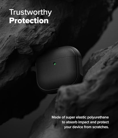 Ringke Onyx Magnetic for AirPods 4 Case [Compatible with MagSafe] Oil & Dirt Resistant Feels Good in The Hand Non-Slip Lightweight Cover with Carabiner - Black - color: Black, size: AirPods 4