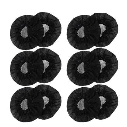 EXCEART Disposable Microphone Cover Set Non-woven Fabric 66pcs/mic Windscreen for Ktv - color: Black