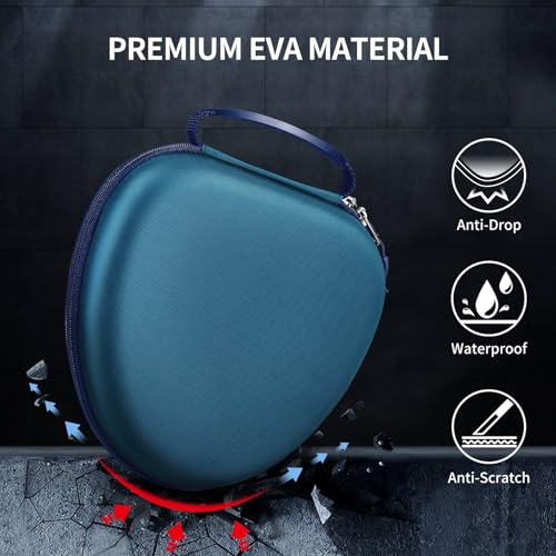 Fintie Hard Case for AirPods Max 2 (2026) and AirPods Max 1 (2024/2020) | Travel Carrying Storage Bag, Shockproof, Protective, Auto Wake/Sleep, Navy Blue - color: Navy Blue
