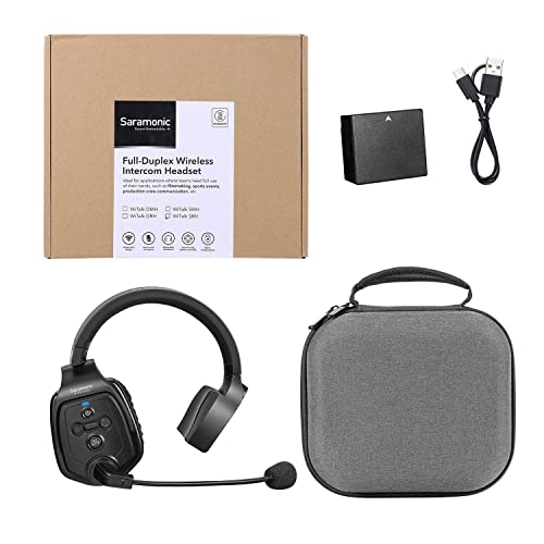 Saramonic WiTalk-SRH | Single-Ear Wireless Intercom Remote Headset for The WiTalk Intercom System & Carry Case - size: Single-Ear Remote Headset