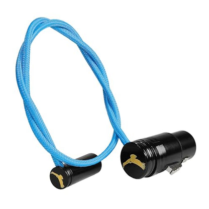 KONDOR BLUE | 17 Inch Right Angle Mini XLR (TA3) to Right Angle XLR Audio Cable | 3-Pin Mini XLR Male to XLR Female, Shielded Balanced Mic Cable for On-Camera Audio Rigs | Blue