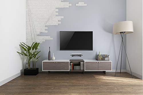 TechOrbits Glass Wall Shelf – Wall Mount Shelf for DVD Multi Media Components – Floating Entertainment Console