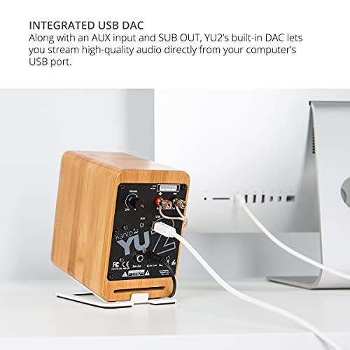 Kanto YU2 Powered 2 Channel Stereo Computer Speakers W/Built-in USB DAC - Walnut - color: Walnut