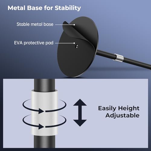 Projector Stand, Desktop Projector Mount with Height Adjustable | 1/4" Screw Compatible with XGIMI, TMY, Nebula, HAPPRUN and Mini Projector, Portable Stand for Camera/Phone/Webcome/Light
