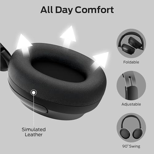 Monster Persona 3rd ANC Wireless Headphones, Premium Noise Cancelling with Bluetooth 5.4, Ultra-Light Foldable Over Ear Headphones, HD Voice Clarity, 70H Battery Life, Multi-Point Pairing, Comfort Fit