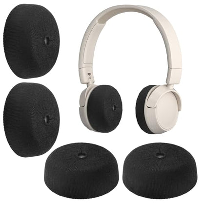 PChero Headphone Ear Pads Covers, 2 Pairs, Fit 2.36"-2.95" | Stretchable Knit Fabric, Sweat Cover, Washable Sanitary Earcup Protectors, For On-Ear Headset