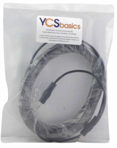 YCS basics 25 Foot 3.5mm Male to Male Stereo Audio Cable Headphone/Phone / MP3 Cable- for Your Car AUX Port, Smartphone, Tablet - size: 025 Ft