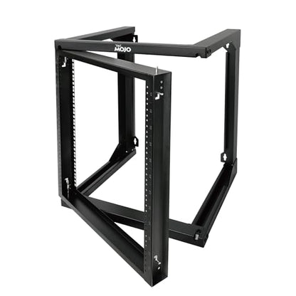 Tecmojo 12U Wall Mount Server Rack, Open Frame Network Rack for 19" Computer/AV/Data/IT/Media Equipment, 18" Depth, 16" Apart Mounting Holes, Swing Gate, Square and Tapped Holes - size: 12U/18" Depth (New)
