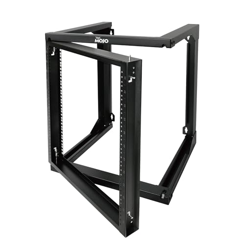 Tecmojo 12U Wall Mount Server Rack, Open Frame Network Rack for 19" Computer/AV/Data/IT/Media Equipment, 18" Depth, 16" Apart Mounting Holes, Swing Gate, Square and Tapped Holes - size: 12U/18" Depth (New)