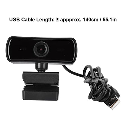 1080P Webcam, USB Webcam with Microphone USB Computer Web Camera, Plug and Play for Live Broadcast Net Class Conferencing Video Calling (Black)