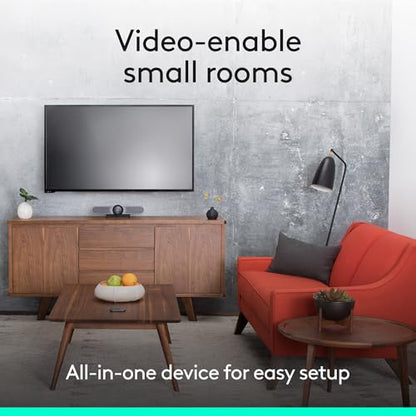 Logitech MeetUp Video Conferencing System 4K 3 Microphones - Black | 1080p/720p, 3 microphones, adjustable speakers, wide field of view 120°, PC/Mac/laptop/MacBook/tablet compatible - style: MeetUp