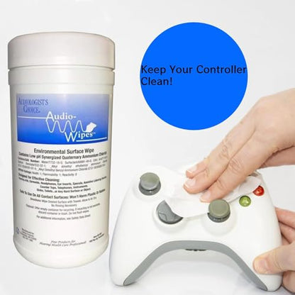 Cleaning Towelettes - Large Canister (160 Wipes) and Liberty Hearing Aid Battery Keychain