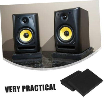 Toyvian 6pcs Speaker Isolation Pads High Density Foam Cushions for Stable Sound Support for Small Speakers and Studio Monitors