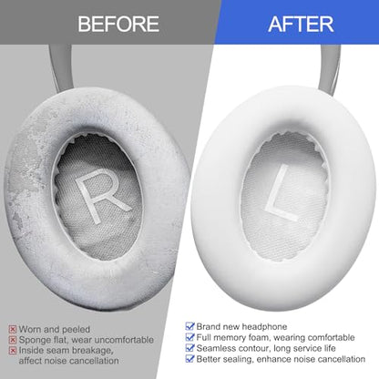 Replacement Ear Pads for Bose NC700 Noise Cancelling Headphones 700 (White) - color: Soapstone White