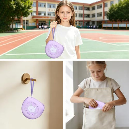 Kids Headphones Case for Tonies/iClever Etc Headphone,Cat Purple,Case Only | for iClever BTH12 HS19 BTH20 BTH22 BTH26/Candy Bila/Acer/JBL Junior 320/MIDOLA/JoySpark/ADOOPE Etc Girls Boy Kid Headphone - color: Cat Purple