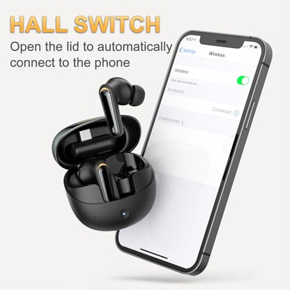Diyeeni Wireless Gaming Earbuds, Low Latency 2.4GHz Bluetooth 5.4 Dual Mode with ENC Mic USB C Dongle, for Phone Tablet Laptop PC VR Game Console (Black) - color: Black
