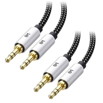 Cable Matters 2-Pack 3.5mm Audio Cable, Aux Cord, 3ft | 0.9m, Male to Male, Headphone Cord, Black - size: 3 ft
