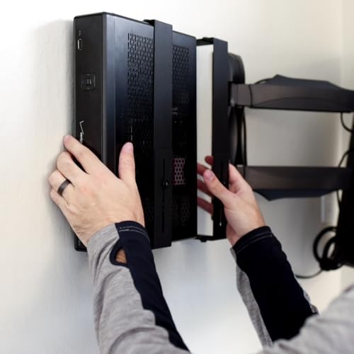 HIDEit Mounts Uni-M PS3 Slim Wall Mount - American Company - Keeps the Console Cool - Heavy Steel Cable Box Holder - Behind TV Satellite Receiver & DVD Mount - size: Medium