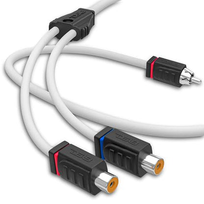 DS18 MOFCR-2F1M 2 Female 1 Male Car Audio Speaker Marine Tinned OFC RCA Y Splitter Adapter Connector Cable - style: 2 Female 1 Male
