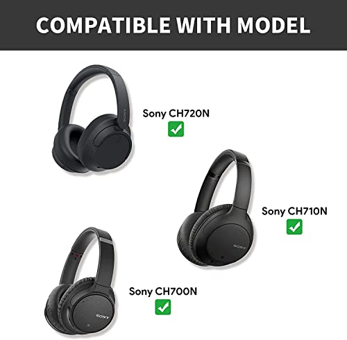 Yinke Case for Sony WH-CH720N / WH-CH710N /WH-CH700N Headphone, Travel Protective Cover Storage Bag (Black)