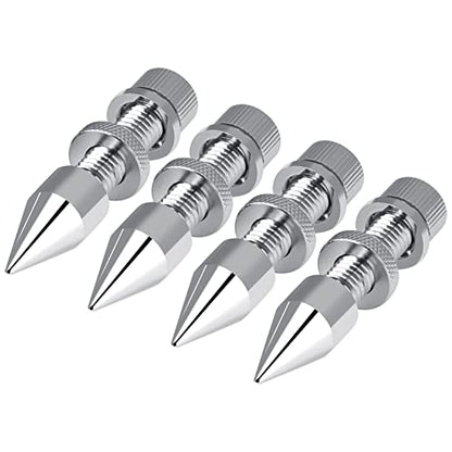 4 Pcs Speaker Spikes Speaker feet Spikes Isolation Spikes Pads Speaker Isolation Feet Subwoofer Stand Speaker Spike Isolator HiFi Speaker Shockproof Cone Base Espigas
