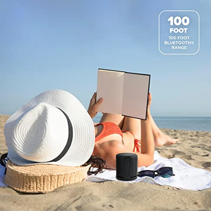 Altec Lansing HydraMicro - Waterproof Bluetooth Speaker, Lightweight & Portable Speaker for Travel & Outdoor Use, Black - color: Black, style: HydraMicro