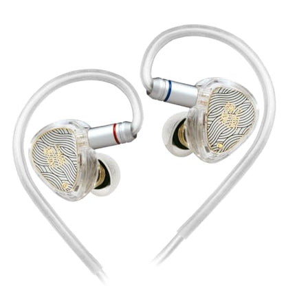 TANGZU Wan'er S.G II Wired Earbuds, in-Ear Monitors with 10mm Dynamic Driver PET Diaphragm, HiFi Gaming IEM Earphones, 0.78mm 2-Pin Detachable Cable, Tangle-Free (White 3.5mm with Mic) - color: White, size: 3.5mm with Mic