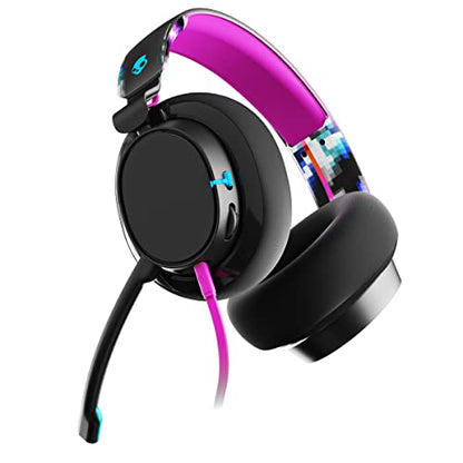 Skullcandy SLYR Pro Multi-Platform Wired Gaming Headset, Removable Mic, Lightweight Design, Ultra-Soft Memory Foam Ear Cushions, Mute and Volume Controls, PC, Xbox, PlayStation - Black Digi-Hype - color: Black Digi-Hype, style: SLYR Pro