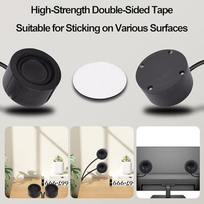 USB Mini Computer Speakers for Desktop Laptop Small PC Speakers | 1.2M,Volume Control Adjustment,with USB-Powered/3.5mm TRS Stereo Jack,for MP3 Phone