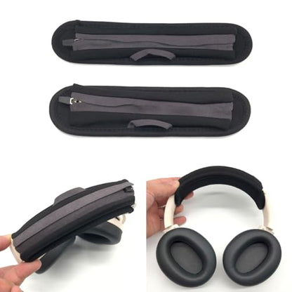 Comfortable Fabric Headband Cover for QC25 QC35II QC45 SOLO3 Protector Zipper Cushion Easy to Change and Clean
