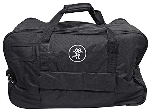 Rockville RCXFM20E-B 20 Foot Female to Male XLR Mic Cable Black 100% Copper Bundle with Mackie Water-Resistant Rolling Speaker Bag Carry Case for Thump12A & Thump12BST