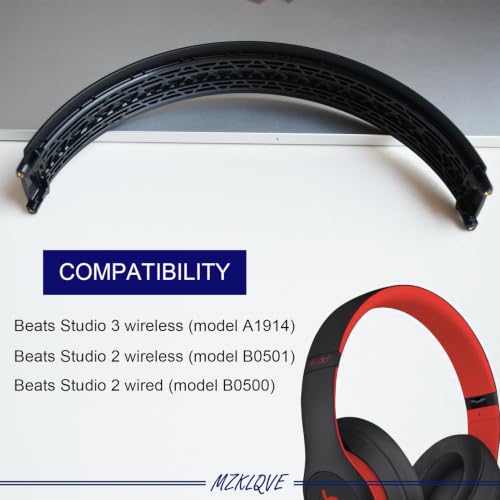 Studio 3 Headband - Replacement Parts for Beats Studio3, Studio 2 Wired/Wireless Headphones (Black Red) - color: Black Red