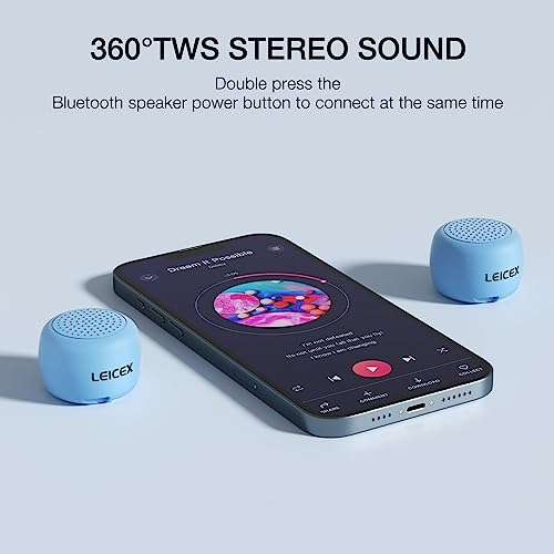 LEICEX Travel Bluetooth Speaker, Tiny Small Speakers Bluetooth Wireless Pillow Perfect for Travel Outdoor Sound (Blue) - color: Tiny-Blue