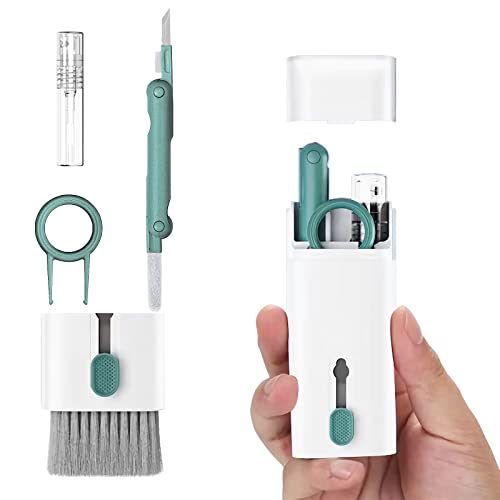 Electronics Cleaner Kit. Keyboard Brush, Airpod Cleaning Tool, Phone Screen Cleaner. for Computers, MacBooks, Laptops, Airpods Pro, Headphones.（Dark Green） - color: dark green