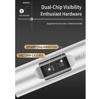 USB C to 3.5mm Audio Adapter DAC Amplifier CX31993 Chip & MAX97220 High-Performance Audio Amp for Headphones, 70mW Output, JCALLY JM6 PRO 2 AUX Dongle for iPhone, Android, PC