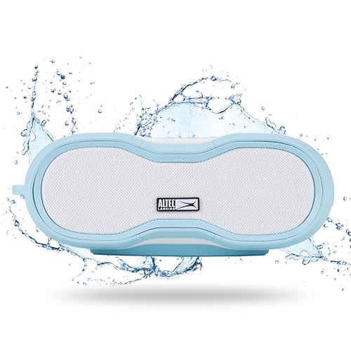 Altec Lansing - Portable Bluetooth Speaker, Waterproof IP67 - color: Aqua/White, size: Medium