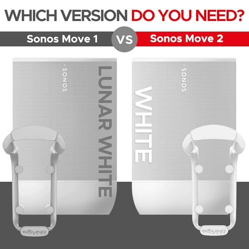 Move Speaker Wall Mount Bracket, Weatherproof, White | Compatible with Sonos Move & Move 2, Including Mounting Accessories - color: Move 2 - White