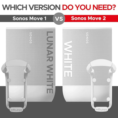 Move Speaker Wall Mount Bracket, Weatherproof, White | Compatible with Sonos Move & Move 2, Including Mounting Accessories - color: Move 2 - White