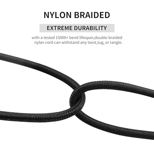 RCA Extension Cable - RCA Male to Female Nylon-Braided Durable, Flexible, and Enhanced Audio/Video Connectivity for Home Theater, Gaming, and Audio Systems 3 Feet 2-Pack - size: 3 ft