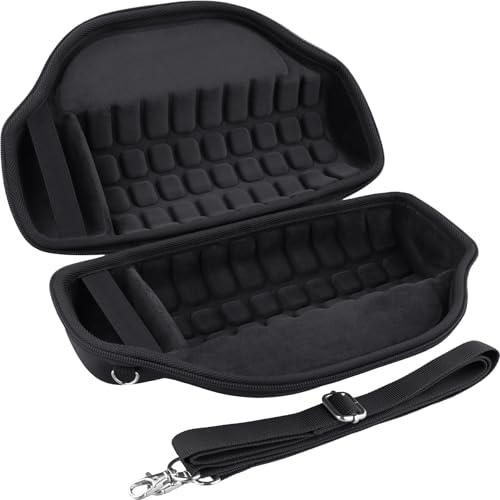 co2CREA Case for JBL Charge 6 Portable Bluetooth Speaker, Black | High-Density Foam Padding, Reinforced Handle, Detachable Shoulder Strap, Compact Lightweight Design, Dust Protection - color: Black Case
