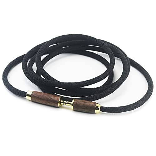 NewFantasia 4.4mm Male to 4.4mm Female Balanced Headphone Audio Adapter Cable Extension Cord 6N OCC Copper Single Crystal Silver Plated Wire Walnut Wood Shell 1.5meters/4.9ft