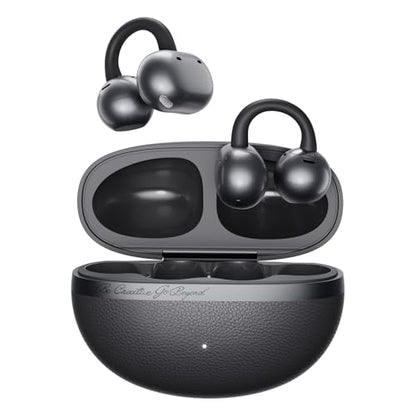 QCY Crossky C50 Open Ear Earbuds, Clip On Earbuds Bluetooth 6.0 - color: Grey