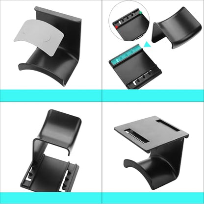YAODHAOD Headset Hanger Holder Wall Mount, Sticky Headset Stand Holder Clip Under Desk for All Headphone/Controller (Black,Removable Hanging Style) - color: Black, size: Removable Hanging Style