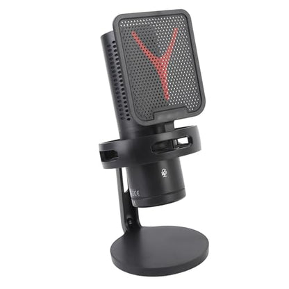 Jiawu USB Microphone, Quick Mute Noise Cancellation RGB Lights Gaming Microphone, Podcast with Popfilter Shock Mount for Gaming Streaming Podcasts