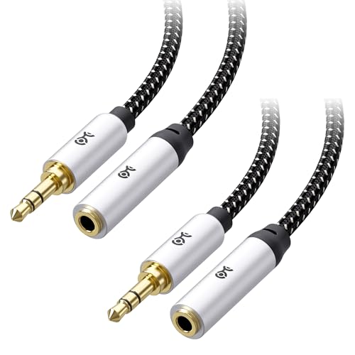 Cable Matters 2-Pack Headphone Extension Cable, 3.5mm Aux Extender, 6ft - size: 6 ft