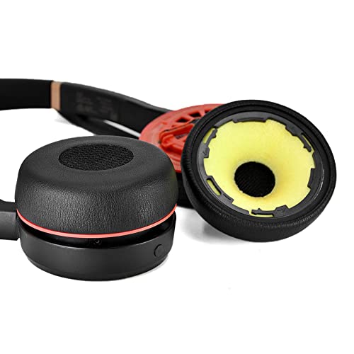 Replacement Ear Pads Cushions Cover Repair Parts Compatible with Jabra Evolve 75 75+ / 75 UC / 75MS (Protein Leather earpads.)