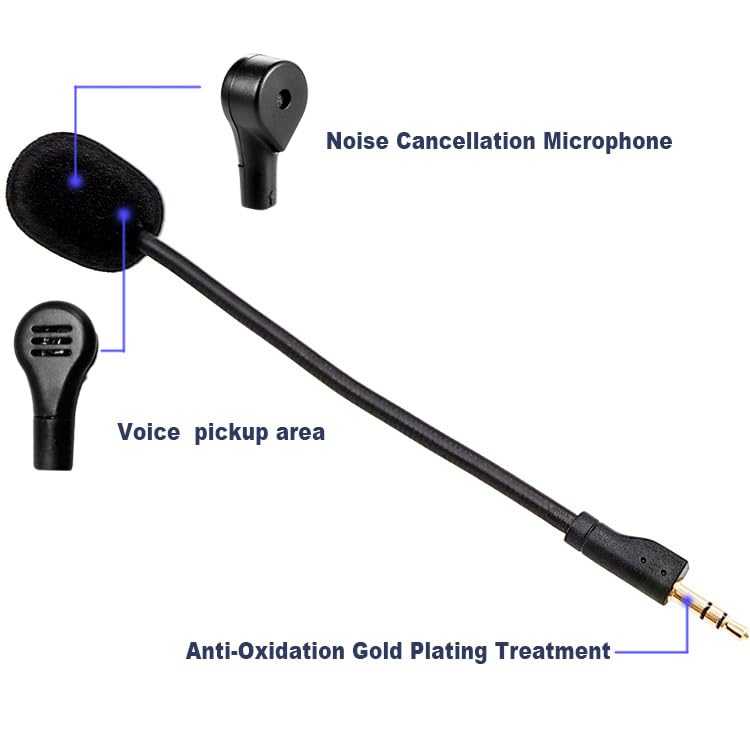 Replacement Gaming Microphone - Compatible with Logitech G PRO X2, G PRO X Wireless, and G Pro Wired Gaming Headsets, Detachable, Advanced Noise Cancellation