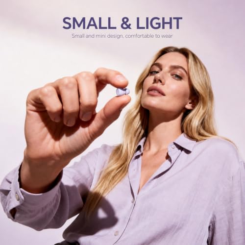 Yihou Invisible Small Mini Sleep Earbuds Purple Headphones Wireless Bluetooth Comfortable Tiny Sleeping Smallest Low Profile Micro Discreet Hidden Kids Earbuds Ear Buds for Small Ear Canals Women Work - color: Purple